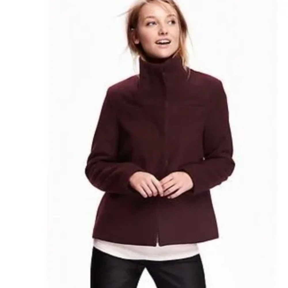 Old Navy Funnel Neck Peacoat, Size XS